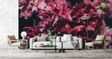 3D Baroque Pink Peony Flower Self-adhesive Removable Wallpaper Murals Wall 206 Peony