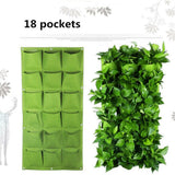 Garden Wall Hanging Planting Bag-18 Pockets Vertical Flower Grow Pouch Planter Garden Plants