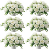 10 Bundles Artificial Peony Flowers Faux Silk Peony Bouquet Home Wedding Table Peony