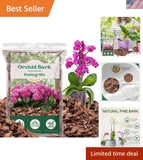 Natural 1QT Orchid Bark Potting Mix: Perfect for Healthy Orkinds and Succulents Orchids