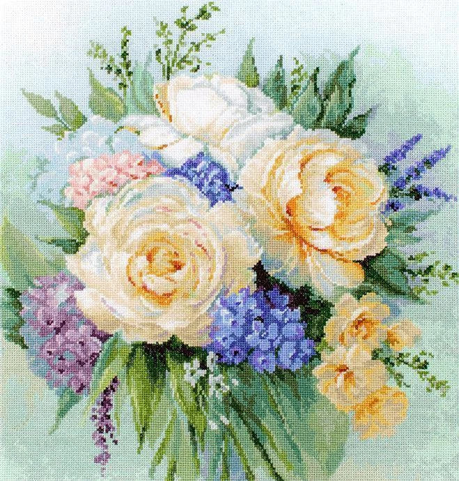 Floral bouquet B2370L Luca-S Counted Cross-Stitch Kit Bouquet
