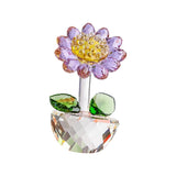 Glass Sunflower Figurine Collectibles Sunflower with Bud Sunflower