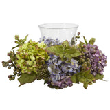 Mixed Hydrangea Candelabrum Silk Arrangement Flower Home Decor Hydrangea