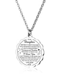 Sunflower Pendant To My Daughter Necklace from Dad Mom Inspirational Gift Never Sunflower