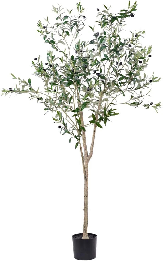 Artificial Olive Tree for Living Room Decor, 6FT Bendable Fake Plants Artificial Green Plant