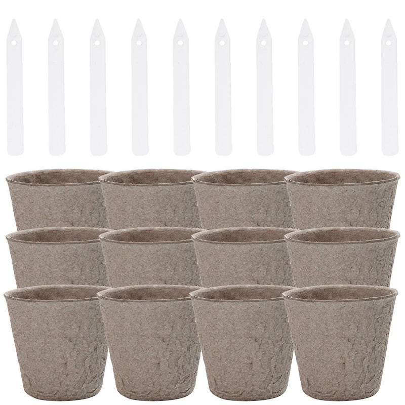 40 Pcs Peat Pots Small Biodegradable Cups Garden Germination Nursery Garden Plants