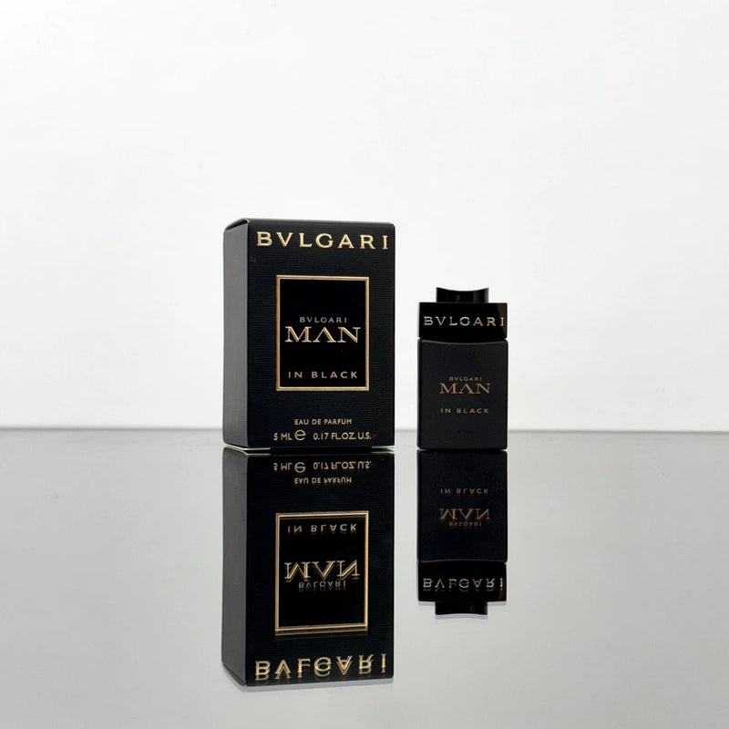 Bvlgari MAN IN BLACK Men PARFUM 5ml EDP Splash MINI Size DISCONTINUED (C88 EDP