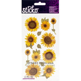 STICKO DIMENSIONAL STICKERS - SUNFLOWERS - 13 PIECES Sunflower