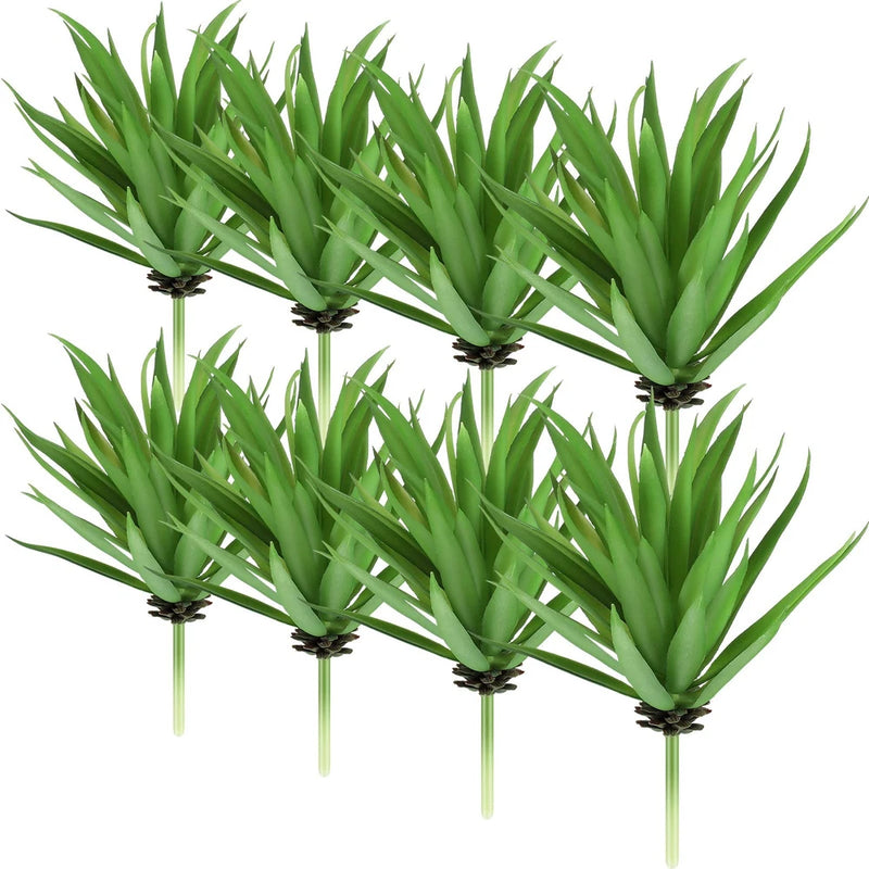 8 Pcs Artificial Succulents Plants Faux Succulents Unpotted Yucca Real Touch ... Green Plant