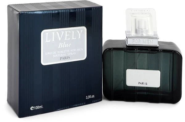 Parfums Lively Blue 3.4 oz Eau de Toilette Spray for Men - New In Box EDT