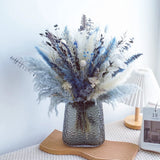 WXQX Pampas Grass Bouquet - Natural Dried Mixed Plants Grass, Pampas Grass