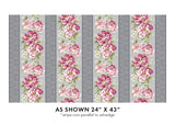Camellias Cotton Fabric Jackie Robinson Benartex  Floral Gray  By The Yard Flowering Plants
