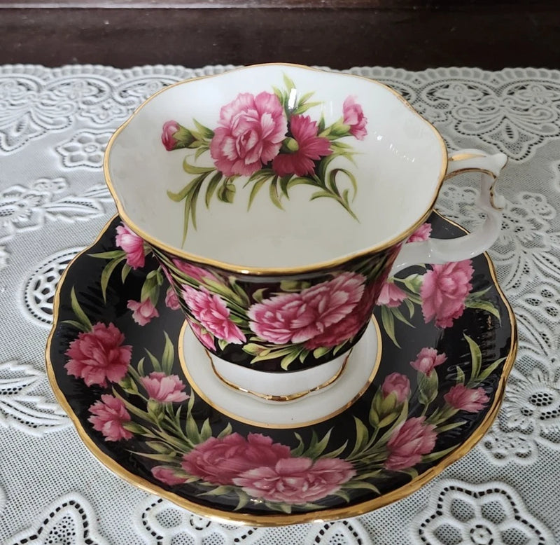 VINTAGE Royal Albert Bouquet Series Carnation Tea Cup and Saucer, England Carnation