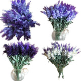 8x 10Heads Lavender Artificial Flower Bouquet Home Wedding Garden Floral Decor Bouquet
