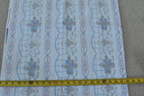 By 1/2 Yd, Colorful Floral Faux-Embroidery on White Quilt Cotton, RJR, V663 Flowering Plants