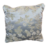 Croscill Aqua Blue Gold Hydrangea Square Floral Throw Pillow 18" x 18" Bedroom Hydrangea