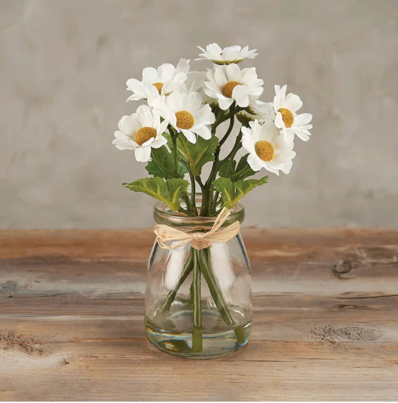 Primitives by Kathy  115054 White Daisies Vase Floral pic Home Decor Daisies