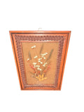 Vintage 1960's-1970's Dried Flower & Grass Arrangement Framed Art 9"X7"X0.75" Be Dried Flower