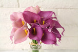 14pcs Purple Mix Real Touch Calla Lily Flowers Bundle Artificial Floral Home Bouquet