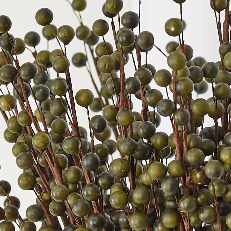 Bulk Lot of 24 Soft Sage Green Artificial 22" Berry Spraya Green Plant