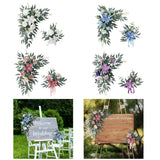 2 Pieces Wedding Arch Flowers Artificial Floral Swags Ornament Centerpieces Roses