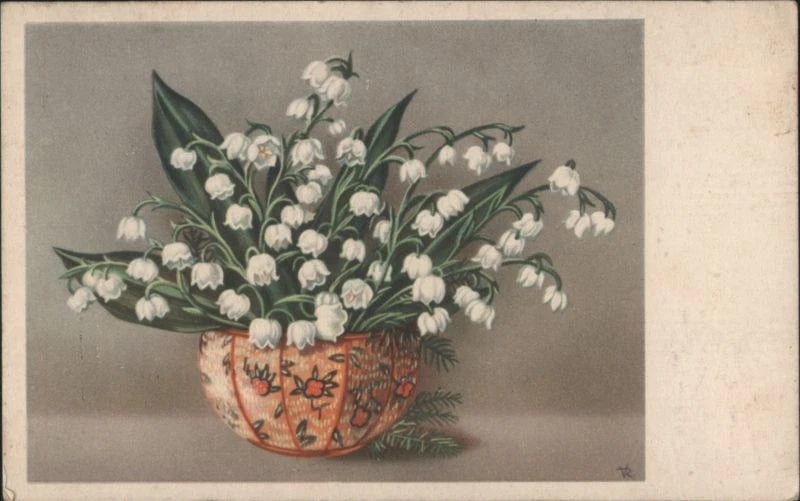 Lily Valley Flowers Decorative Basket 1943 Art/Still Life Berlin Maruska Prosser Lily