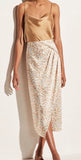 $325 NWT VINCE FLORAL CARNATION ASYMMETRIC CASCADE DRAPE SKIRT CHIFFON 12 RARE Carnation