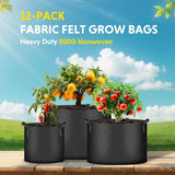 5-24Pack Garden Grow Bag/Rooty Bag Heavy Duty Non-Woven Plant Fabric Pot Contain Flowering Plants