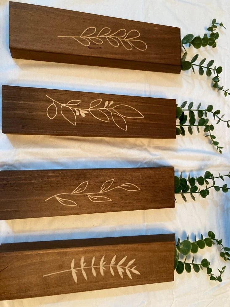 Kuandmo, 4 Pack Fake Greenery Plants, In wooden Boxes Green Plant