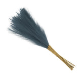 Faux Pampas Grass Fake Pampas Grass Decor, 21"/55cm / Dark Blue / 20 Pcs Pampas Grass
