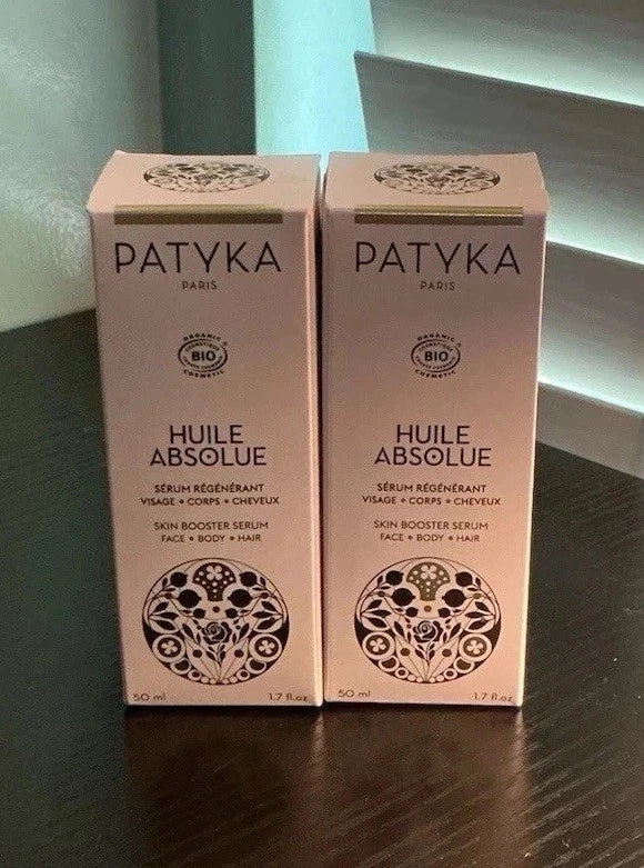Patyka Huile Absolue Skin Booster Serum boxes, 1.7 oz, Bio sunflower