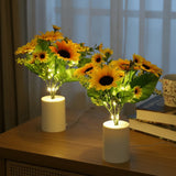 Rechargeable Simulation Flower Light On Battery Reading Light  Bedroom Lighting Sunflower