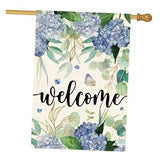Spring Hydrangea Flowers House Flag 28 x 40 Inch Double House Size-28 x 40" Hydrangea