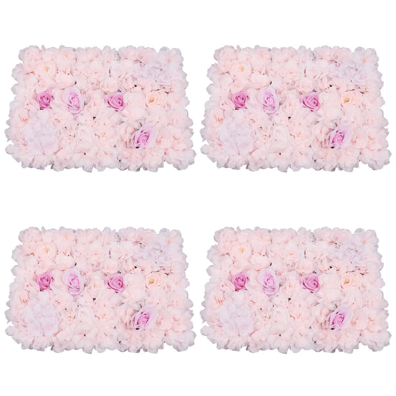 4X Artificial Flower Wall Handmade Panels Wedding Party Backdrop Home Decor US Peony
