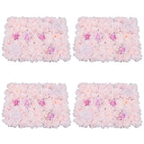 4X Artificial Flower Wall Handmade Panels Wedding Party Backdrop Home Decor US Peony