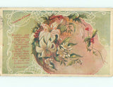 Pre-Linen Language Of Flowers signed BEAUTIFUL LILY FLOWERS : clearance AC4158 Lily