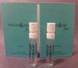 2x TIFFANY & Co LOVE FOR HER EAU DE PARFUM EDP SAMPLE SPRAY .04oz, 1.2ml NEW EDP