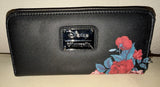 NWT Loungefly x Disney Villains MALEFICENT Roses Clutch Zip Around Wallet RARE Roses