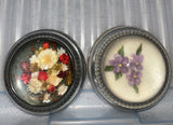 Vintage Dried Flower Art Dome Paperweight CottageCore Fairy Whimsical Home Decor Dried Flower