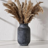 Rustic Farmhouse Flower Vase | 9.5 Inch Large Ceramic Vase | Pampas Grass | Mode Pampas Grass