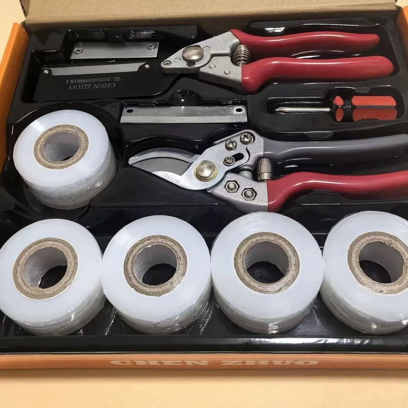 Garden Grafting Tool Kit V-Graft Multifunctional Pruner for Fruit Seedlings9pcs Garden Plants