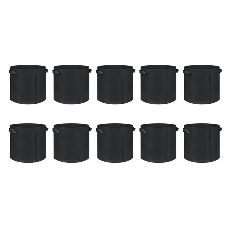 1-10-Pack Plant Grow Bags 5 Gallon Non Woven Fabric Breathable Garden Potato Garden Plants