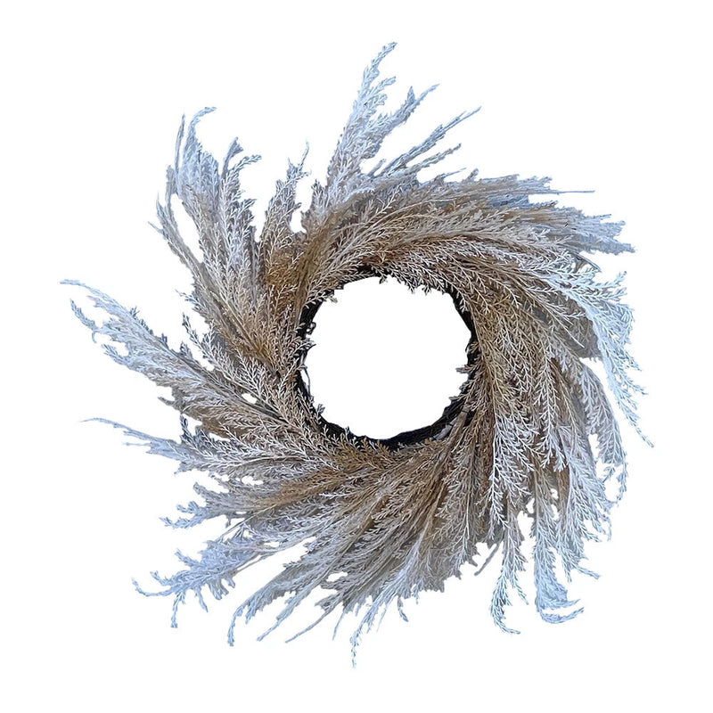 Faux Pampas Wreath 24" Door Decor Home Interior Silk Boho Style Design Decor Pampas Grass