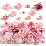 Fake Flower Heads for Crafts - Pink Silk Artificial Roses, Peonies, Daisies &... Peony