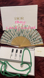 Christian Dior Lily Of The Valley Mini Folding Fan W/ Strap & Fragrance Set -New Bouquet