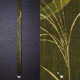 Kyoto Tapestry Moon night Pampas grass Wall Deco Handpainted Linen Japan Pampas Grass