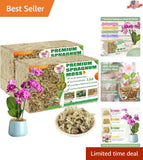 Long Fiber Sphagnum Moss - Breathable 80QT Moss for Orchids & Carnivorous Plants Orchids