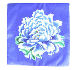 Blue Pillow Cover with Peony Flower Peony