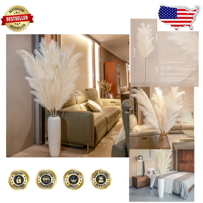 Tall 71 Inch Faux Grass Decor -  Fluffy Silk Wedding Filler Pampas Grass