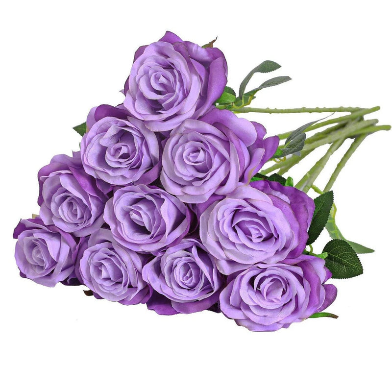Nubry Artificial Silk Rose Flower Bouquet Lifelike Fake Rose for Wedding Home... Bouquet